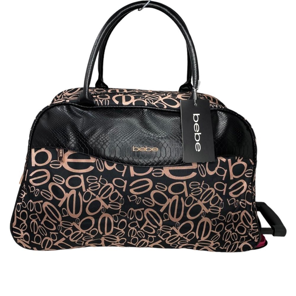 Bebe Weekender Carry-On Travel Bag with Wheels ✈️🛳️🚢🏝️🥥🦩🌺🌴🚢🛳️✈️